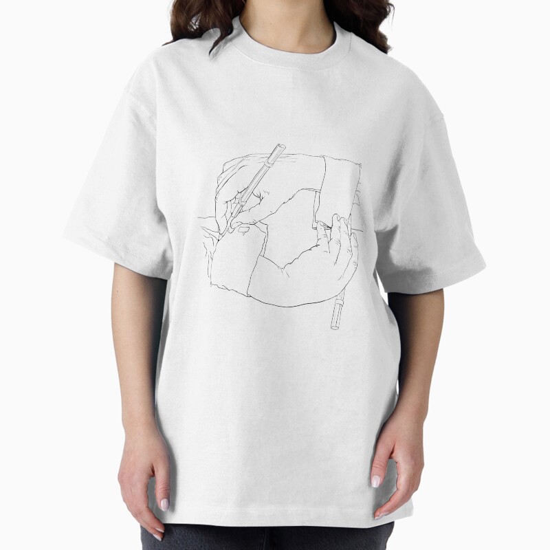 Drawing Hands - Line Art From Escher Unisex Graphic T Shirt  Short Sleeve Tee Everyday Casual Wear 2