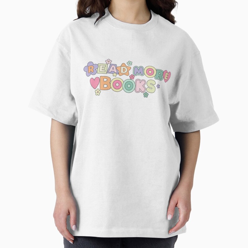 Read More Books Scrapbook Letters Smiley Unisex Graphic T Shirt Short Sleeve Tee Everyday Casual Wear 2