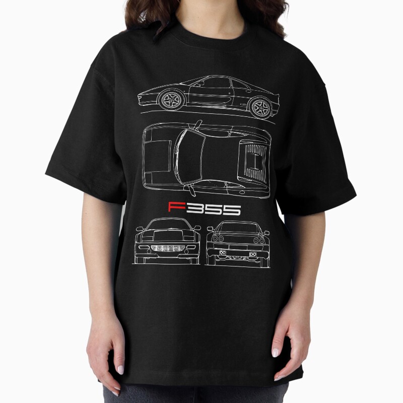 The F355 Blueprint Unisex Graphic T Shirt Short Sleeve Tee Everyday Casual Wear 2