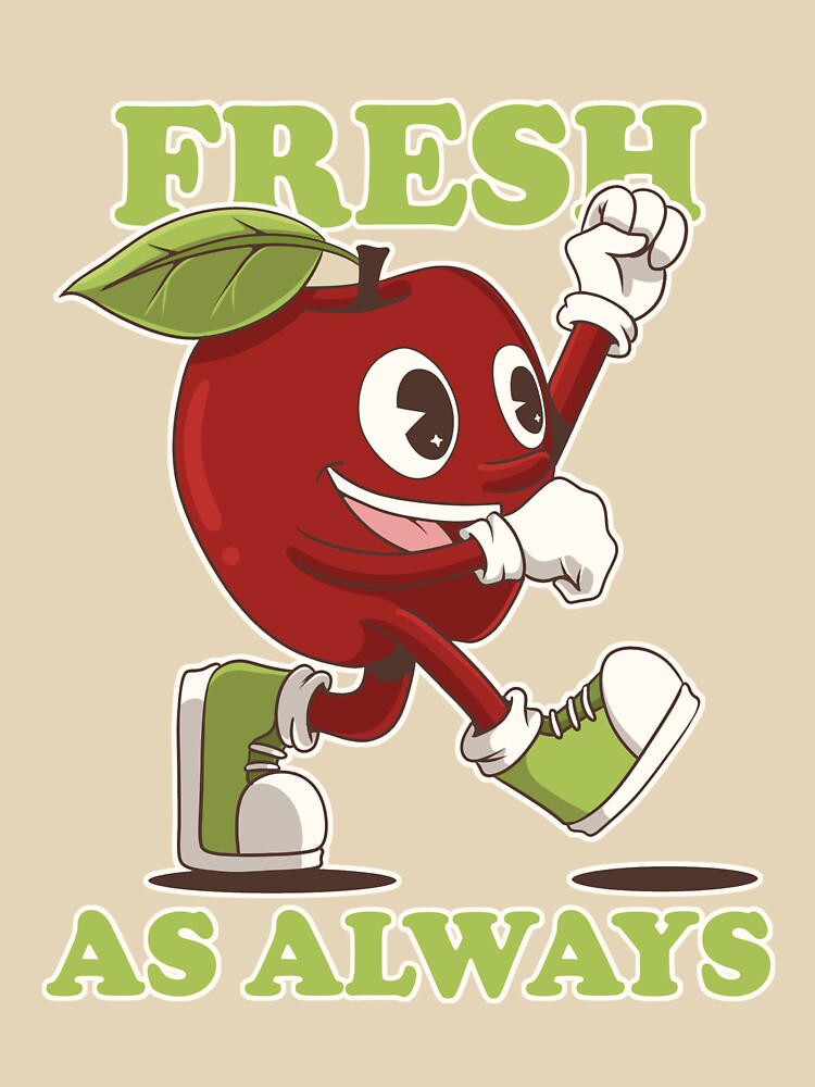 Fresh As Always  Energetic Apple Character Unisex Graphic T Shirt  Short Sleeve Tee Everyday Casual Wear 3