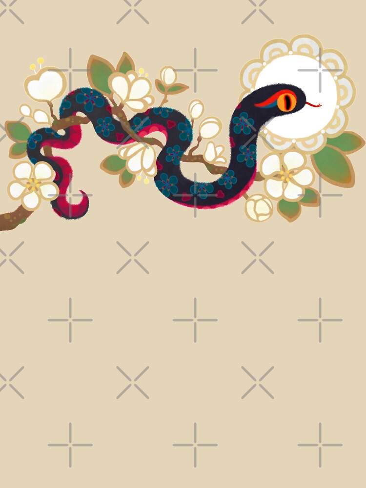 Snake And Flowers 2 Unisex Graphic T Shirt  Short Sleeve Tee Everyday Casual Wear 3