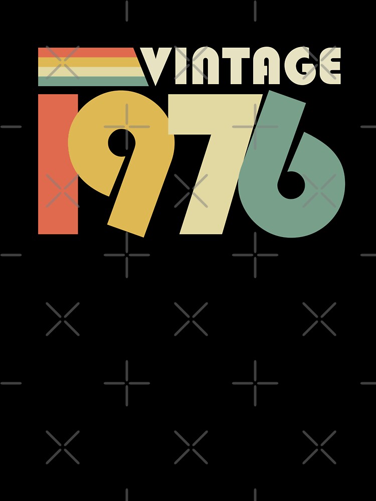 Vintage 1976, 50Th Birthday Gift Unisex Graphic T Shirt Short Sleeve Tee Everyday Casual Wear 3