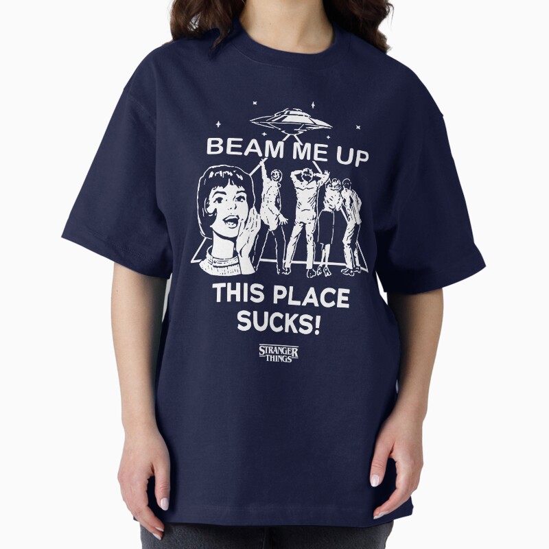 Stranger Things 5: Beam Me Up This Place Suck Unisex Graphic T Shirt  Short Sleeve Tee Everyday Casual Wear 2