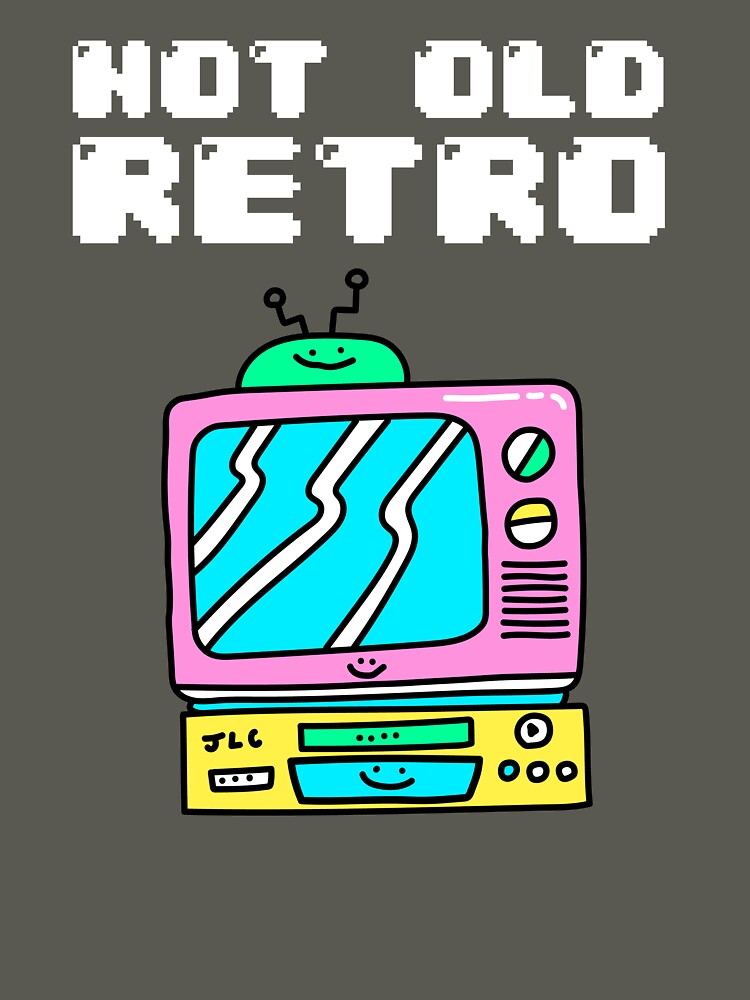 Not Old, Retro - Vintage Tv And Vhs Recorder Unisex Graphic T Shirt  Short Sleeve Tee Everyday Casual Wear 3