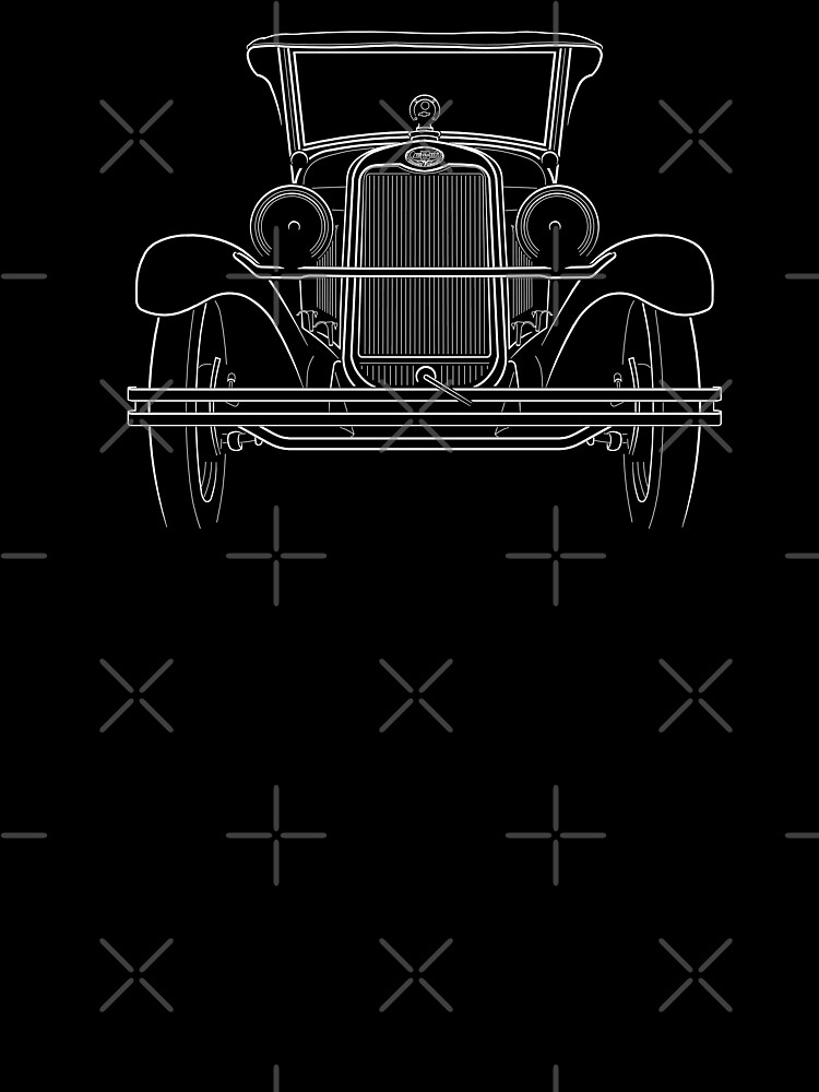 1928 Chevy Series Ab National - Front Stencil, White Unisex Graphic T Shirt  Short Sleeve Tee Everyday Casual Wear 3
