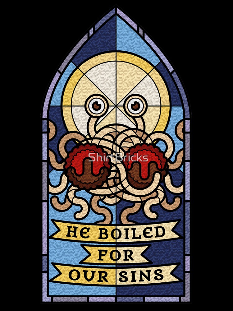 Pastafarian (He Boiled For Our Sins) Unisex Graphic T Shirt  Short Sleeve Tee Everyday Casual Wear 3