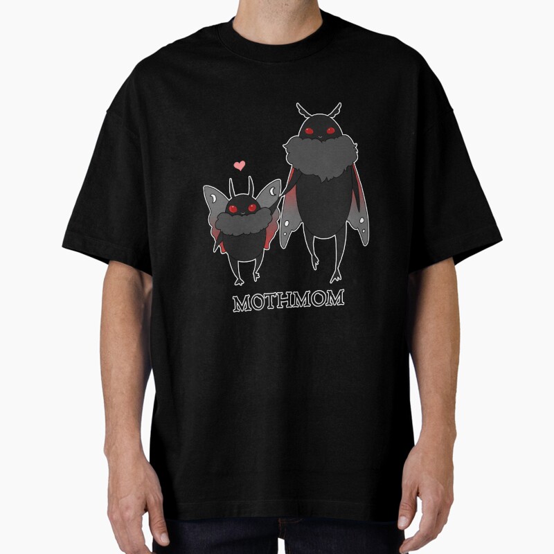 Mothmom And Little Mothman | Cute Cryptids Unisex Graphic T Shirt Short Sleeve Tee Everyday Casual Wear
