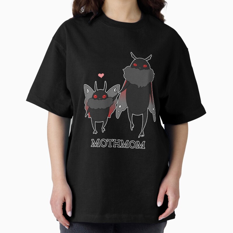 Mothmom And Little Mothman | Cute Cryptids Unisex Graphic T Shirt Short Sleeve Tee Everyday Casual Wear 2