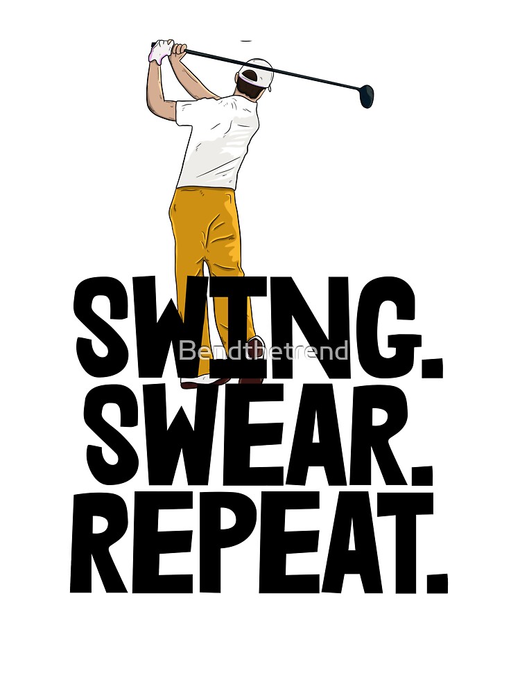 Swing. Swear. Repeat. Unisex Graphic T Shirt  Short Sleeve Tee Everyday Casual Wear 3