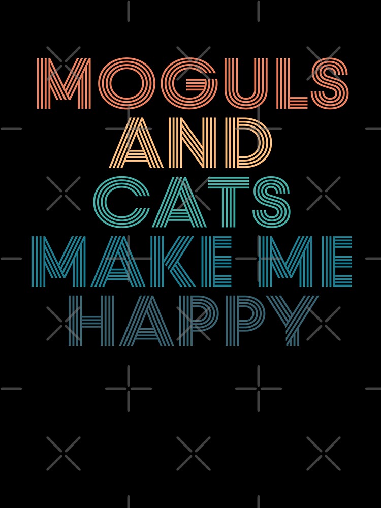 Moguls And Cats Make Me Happy- Gift For Moguls & Cats Fans Unisex Graphic T Shirt  Short Sleeve Tee Everyday Casual Wear 3