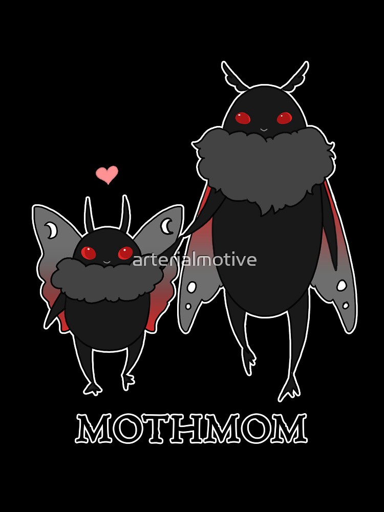 Mothmom And Little Mothman | Cute Cryptids Unisex Graphic T Shirt Short Sleeve Tee Everyday Casual Wear 3