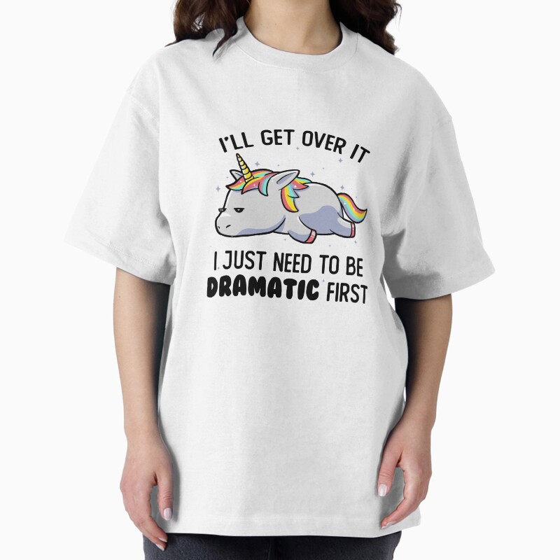 I Just Need To Be Dramatic Lazy Unicorn Gift Unisex Graphic T Shirt Short Sleeve Tee Everyday Casual Wear 2