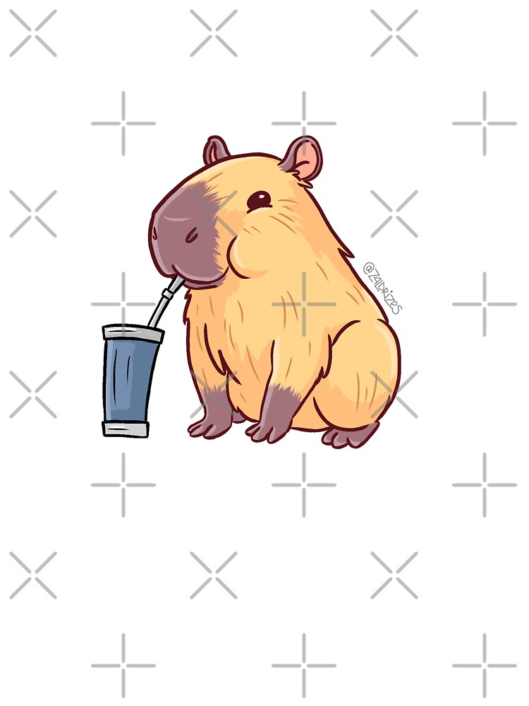 Capybara Drinking Terer Unisex Graphic T Shirt Short Sleeve Tee Everyday Casual Wear 3