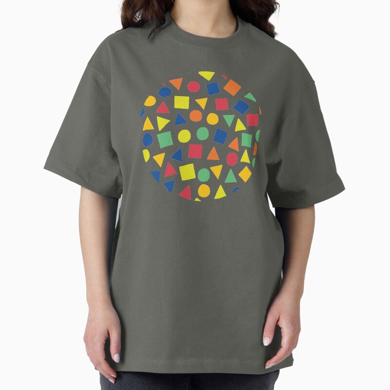 Colorful Geometric Shapes Unisex Graphic T Shirt  Short Sleeve Tee Everyday Casual Wear 2