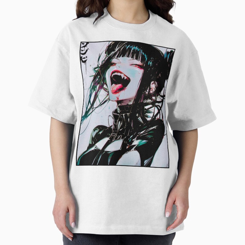 Vampire Anime Aesthetic Girl  Unisex Graphic T Shirt  Short Sleeve Tee Everyday Casual Wear 2