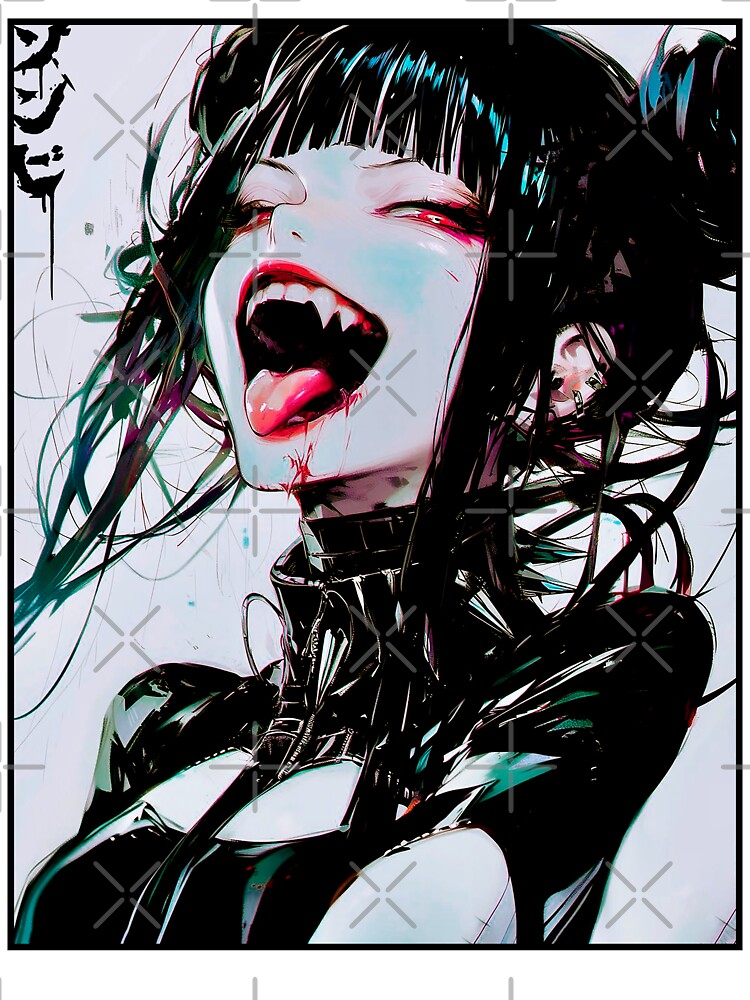 Vampire Anime Aesthetic Girl  Unisex Graphic T Shirt  Short Sleeve Tee Everyday Casual Wear 3