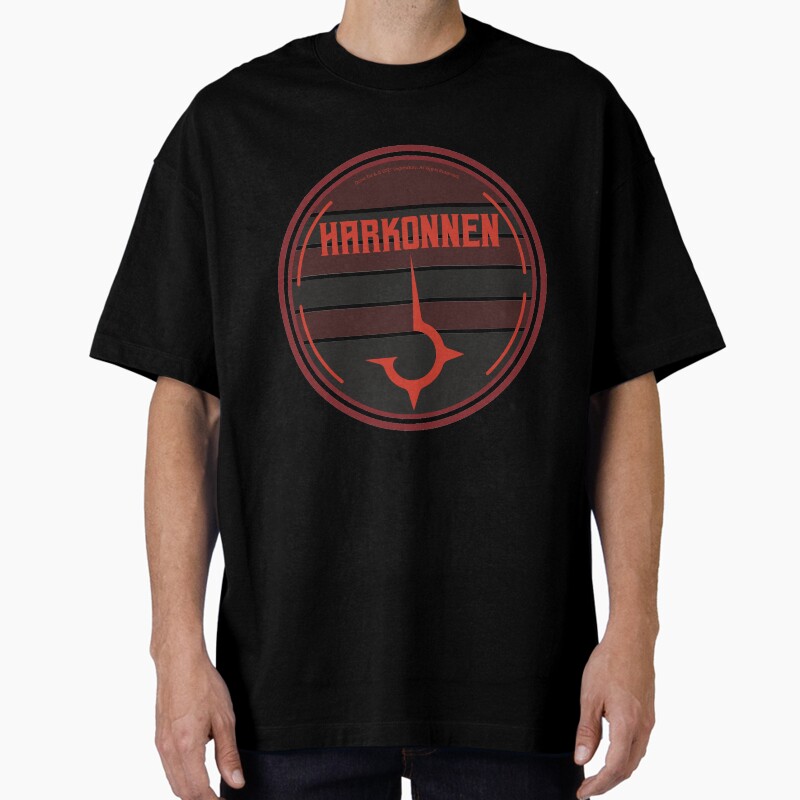 Harkonnen House Circular Art Design (On Black) - Dune (2021 Film) Unisex Graphic T Shirt Short Sleeve Tee Everyday Casual Wear