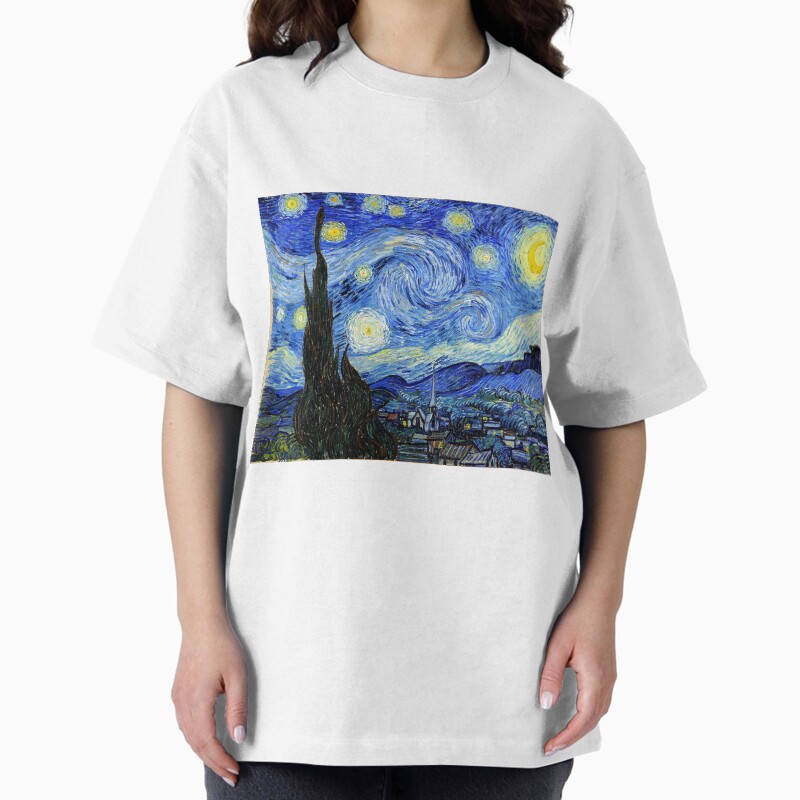 Starry Night Vincent Van Gogh Painting Unisex Graphic T Shirt  Short Sleeve Tee Everyday Casual Wear 2