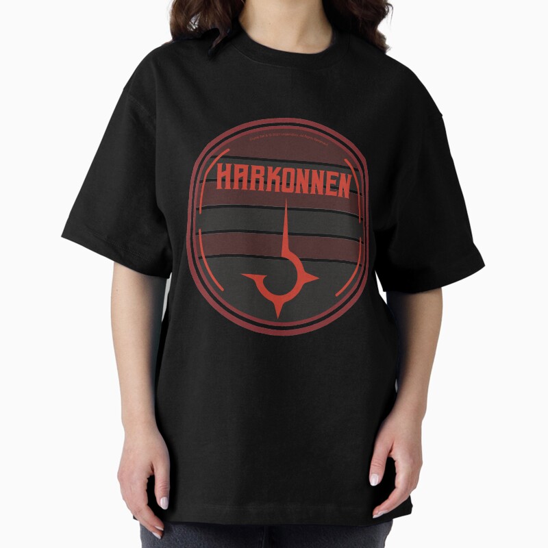 Harkonnen House Circular Art Design (On Black) - Dune (2021 Film) Unisex Graphic T Shirt Short Sleeve Tee Everyday Casual Wear 2