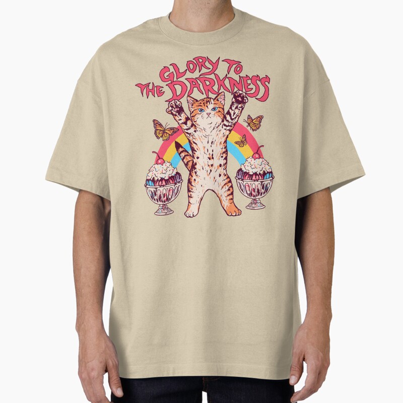 Glory To The Darkness Unisex Graphic T Shirt Short Sleeve Tee Everyday Casual Wear