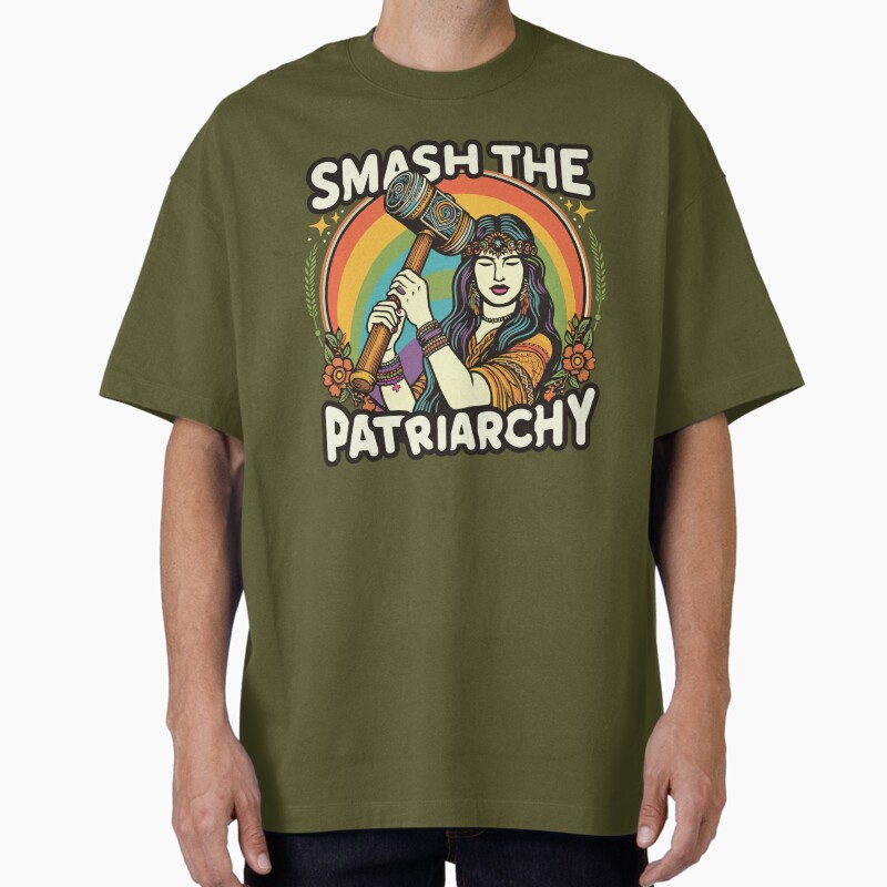 Smash The Patriarchy Unisex Graphic T Shirt Short Sleeve Tee Everyday Casual Wear