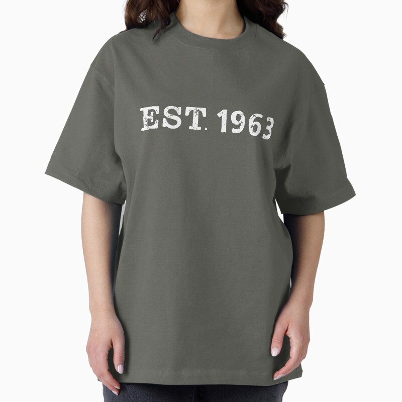 Est. 1963 Unisex Graphic T Shirt  Short Sleeve Tee Everyday Casual Wear 2
