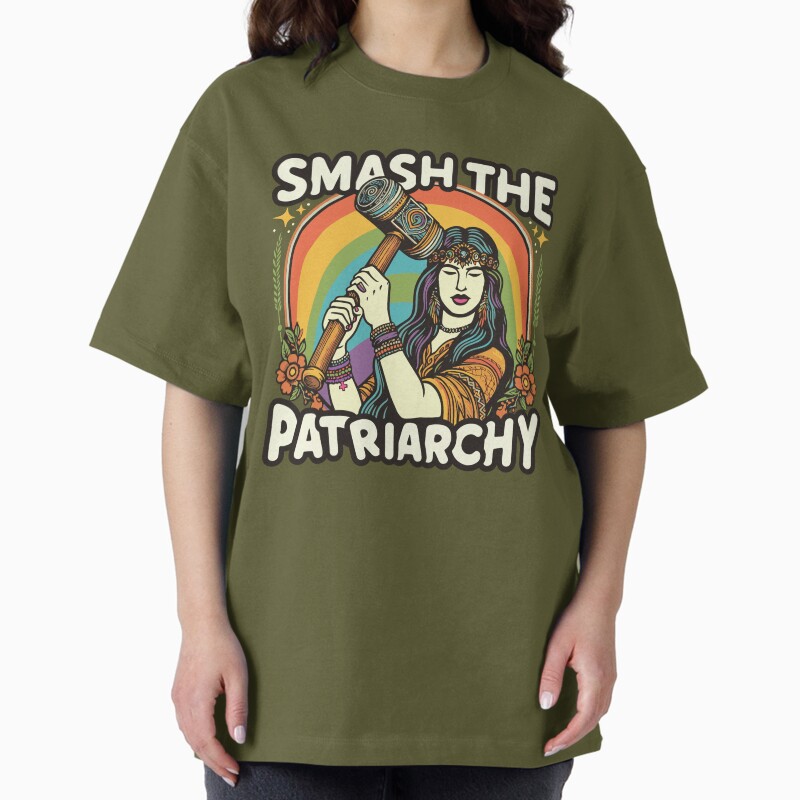 Smash The Patriarchy Unisex Graphic T Shirt Short Sleeve Tee Everyday Casual Wear 2