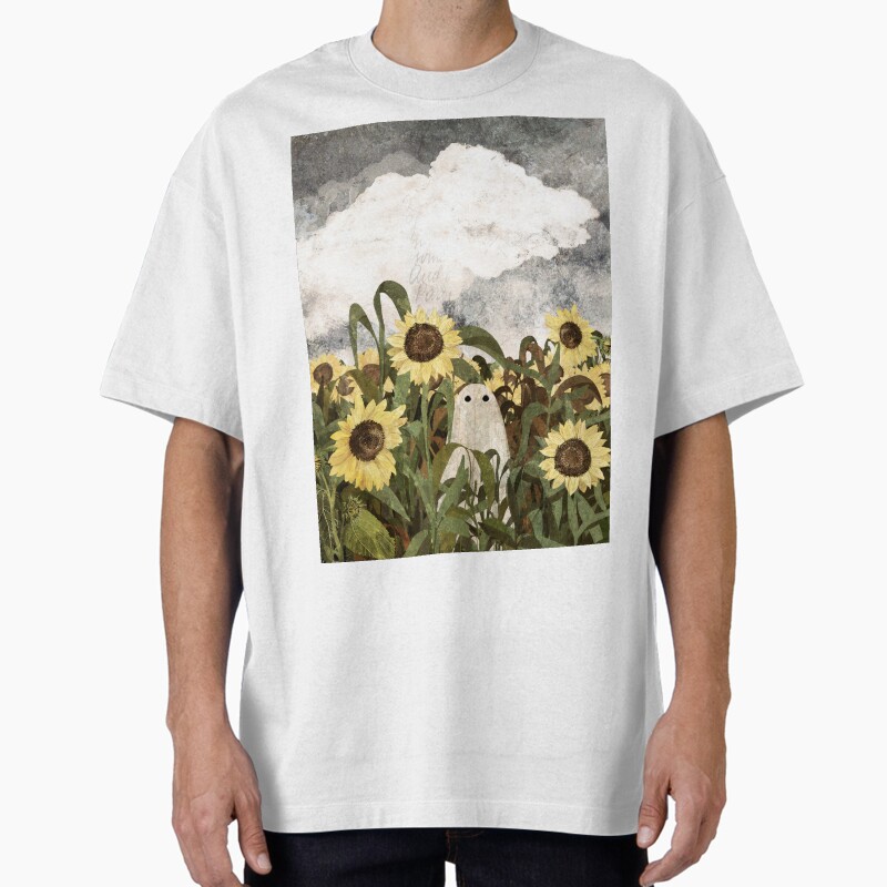 There'S A Ghost In The Sunflower Field Again... Unisex Graphic T Shirt Short Sleeve Tee Everyday Casual Wear