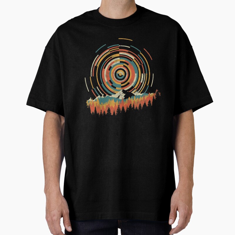 The Geometry Of Sunrise Unisex Graphic T Shirt Short Sleeve Tee Everyday Casual Wear