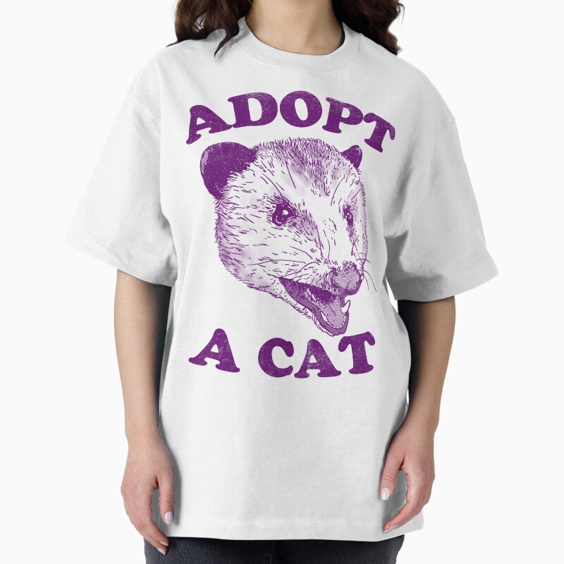 Adopt A Cat Unisex Graphic T Shirt Short Sleeve Tee Everyday Casual Wear 2