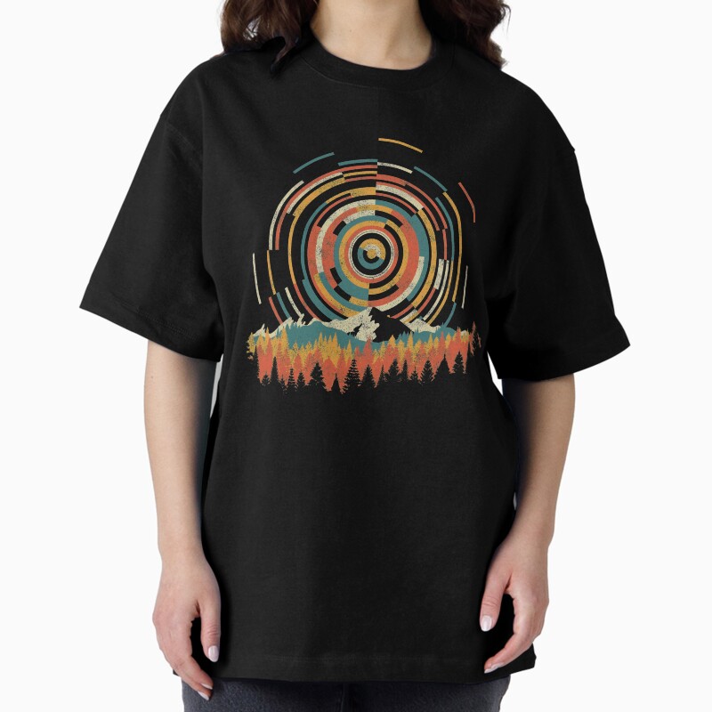 The Geometry Of Sunrise Unisex Graphic T Shirt Short Sleeve Tee Everyday Casual Wear 2