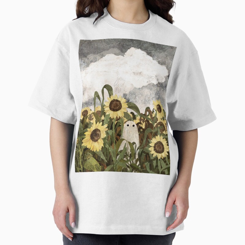 There'S A Ghost In The Sunflower Field Again... Unisex Graphic T Shirt Short Sleeve Tee Everyday Casual Wear 2
