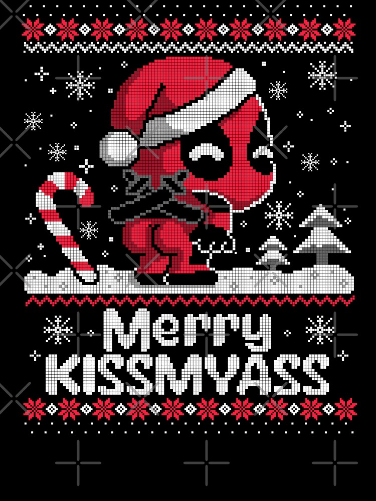 Merry Kissmyass Superhero Ugly Christmas Sweater Unisex Graphic T Shirt  Short Sleeve Tee Everyday Casual Wear 3