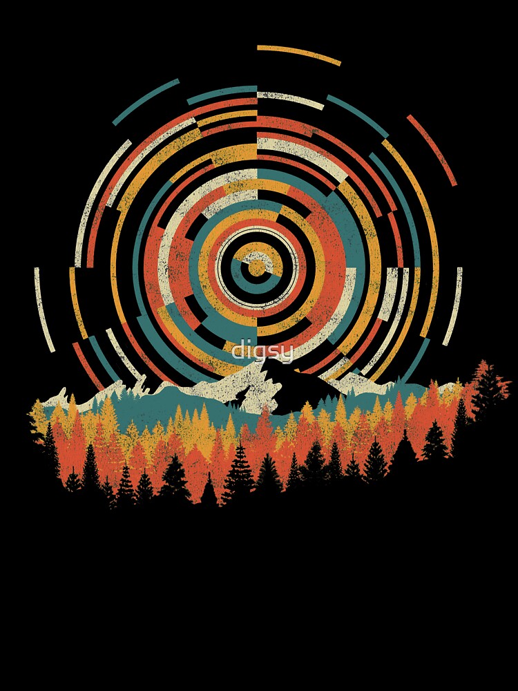The Geometry Of Sunrise Unisex Graphic T Shirt Short Sleeve Tee Everyday Casual Wear 3