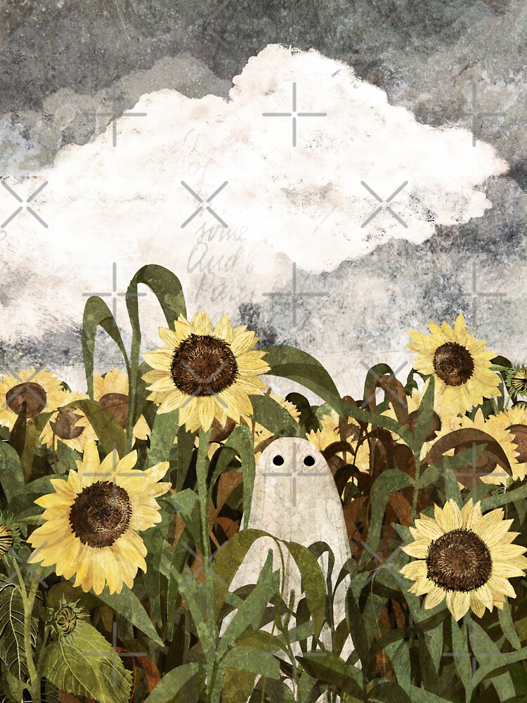 There'S A Ghost In The Sunflower Field Again... Unisex Graphic T Shirt Short Sleeve Tee Everyday Casual Wear 3