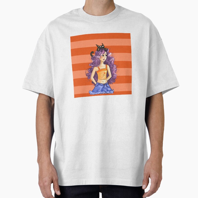 Witch And Her Cat Unisex Graphic T Shirt Short Sleeve Tee Everyday Casual Wear