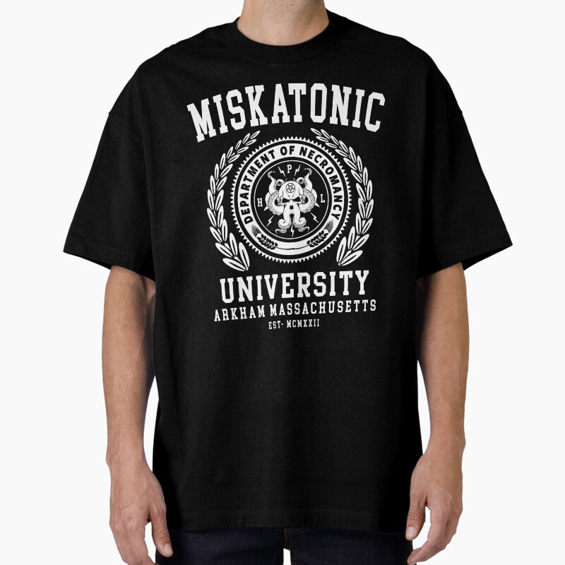 Cthulu And Lovecraft - Miskatonic University Unisex Graphic T Shirt Short Sleeve Tee Everyday Casual Wear
