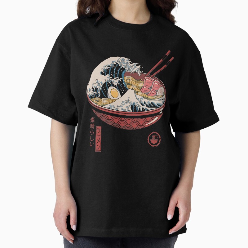 Great Ramen Wave Unisex Graphic T Shirt  Short Sleeve Tee Everyday Casual Wear 2