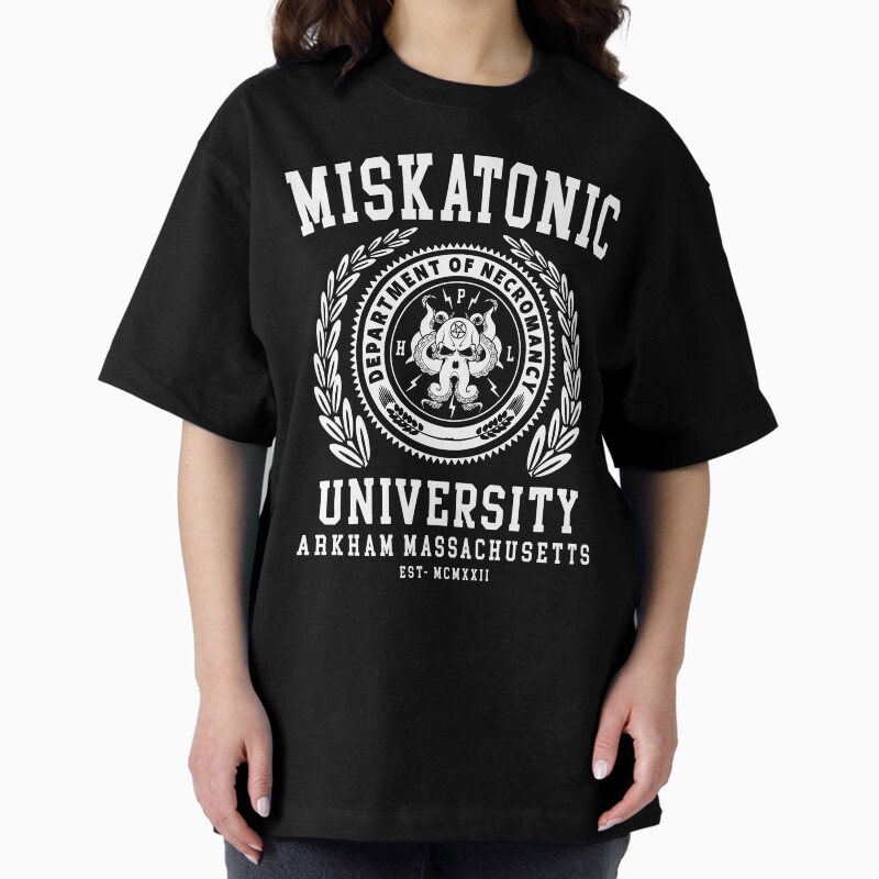 Cthulu And Lovecraft - Miskatonic University Unisex Graphic T Shirt Short Sleeve Tee Everyday Casual Wear 2