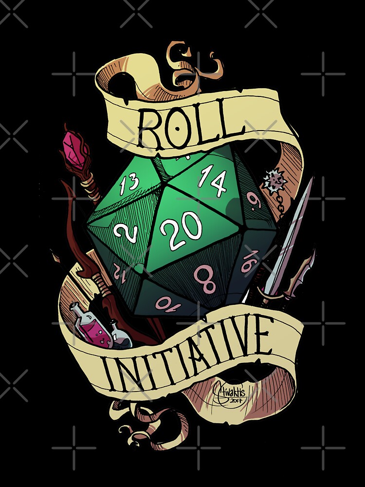Roll Initiative Unisex Graphic T Shirt Short Sleeve Tee Everyday Casual Wear 3
