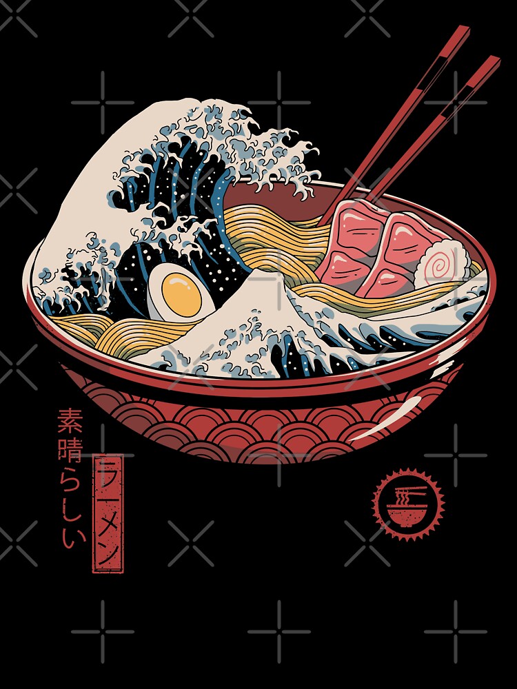 Great Ramen Wave Unisex Graphic T Shirt  Short Sleeve Tee Everyday Casual Wear 3