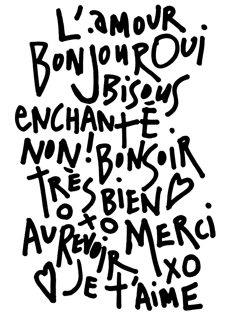 I Heart French Unisex Graphic T Shirt  Short Sleeve Tee Everyday Casual Wear 3