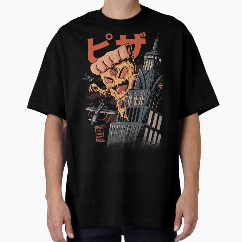 Pizza Kong Unisex Graphic T Shirt Short Sleeve Tee Everyday Casual Wear