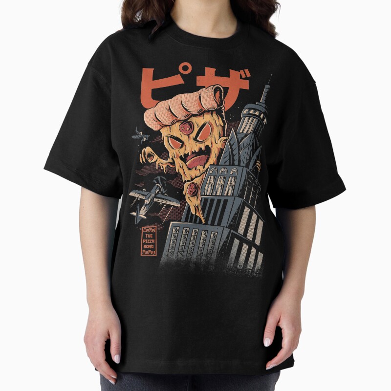 Pizza Kong Unisex Graphic T Shirt Short Sleeve Tee Everyday Casual Wear 2