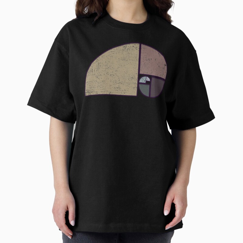 Fibonacci - The Golden Spiral In Geometry With Earth Tones Unisex Graphic T Shirt Short Sleeve Tee Everyday Casual Wear 2