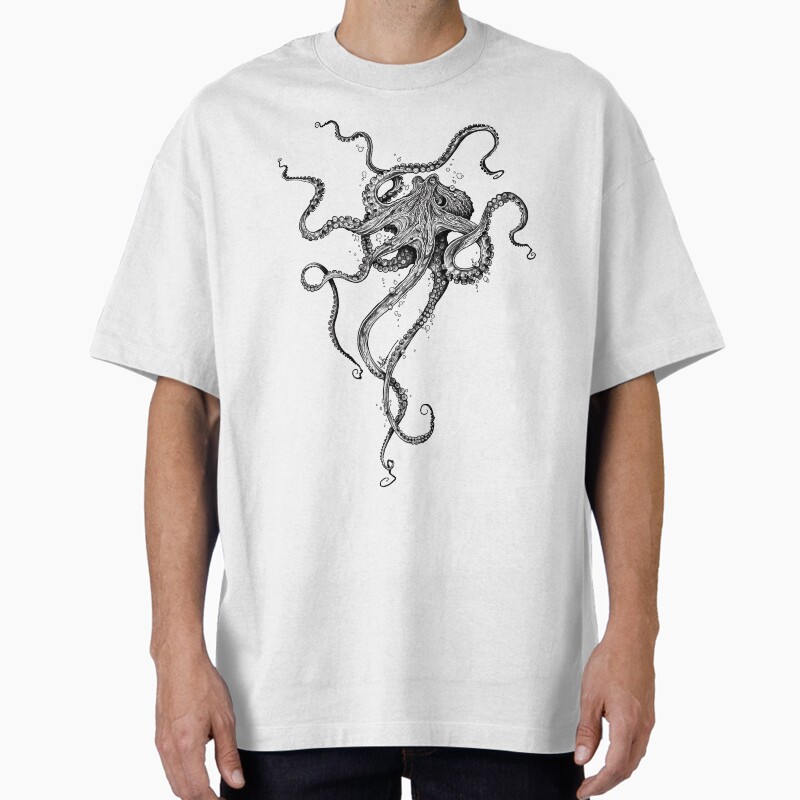 Octopus Unisex Graphic T Shirt Short Sleeve Tee Everyday Casual Wear