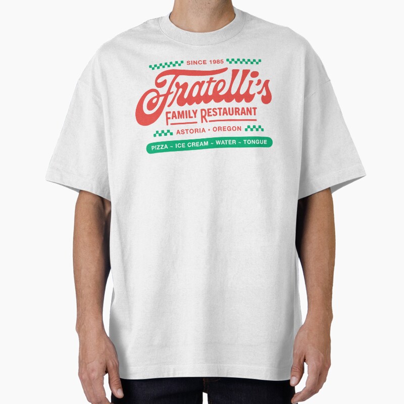 Fratelli'S Restaurant Goonies Astoria Oregon Unisex Graphic T Shirt Short Sleeve Tee Everyday Casual Wear