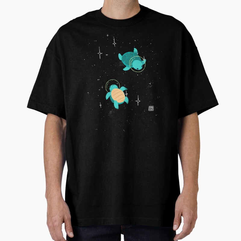 Space Turtles Unisex Graphic T Shirt Short Sleeve Tee Everyday Casual Wear