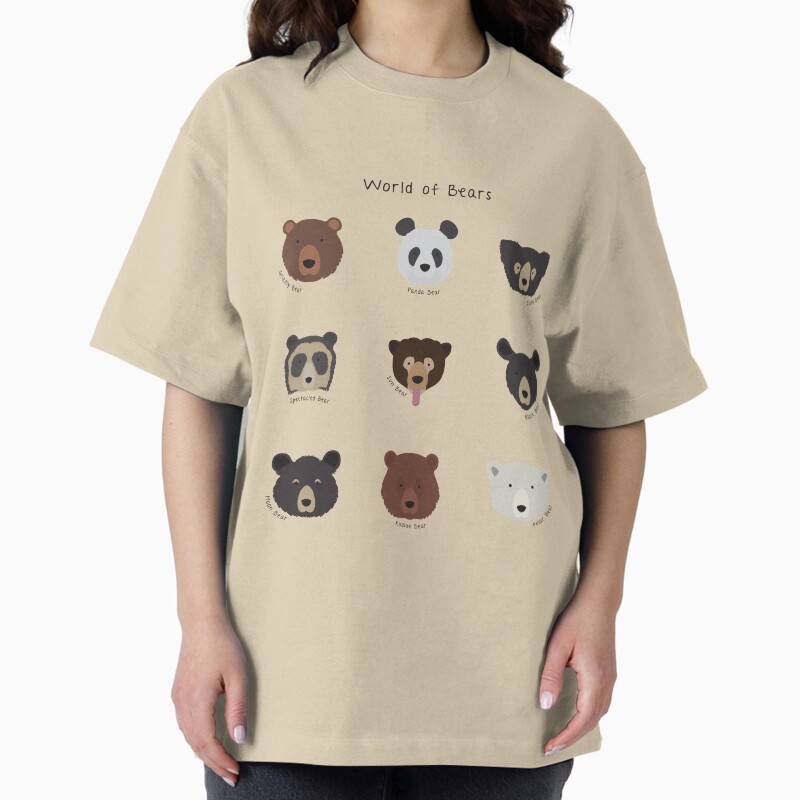 World Of Bears Unisex Graphic T Shirt Short Sleeve Tee Everyday Casual Wear 2