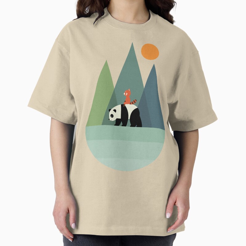 Panda Journey Unisex Graphic T Shirt  Short Sleeve Tee Everyday Casual Wear 2